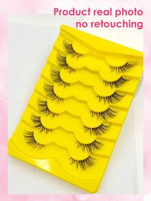 Sibeuna 7 Pairs Half-Eye Style Transparent Stem Natural Look False Eyelashes, Winged Style Transparent Stem Reusable Eyelashes, Outer Corner Eyelashes - Cat Eye Lashes - View 6
