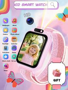 2026 Smart Watch For Teens, 300mAh Battery, 18 Built-In Educational Games, Touch Screen, USB Interface, Camera, Pedometer, Calendar And Alarm Clock - Multi-Color Silicone Strap, Sports Design, Suitable For 6-12 Years Old Children, Perfect Gift For Halloween And Christmas, Fun Learning Tool, Fashionable Teen Watch, Comfortable To Wear, Interactive Device, Specially Designed For Teens - 彩色 - 查看 15