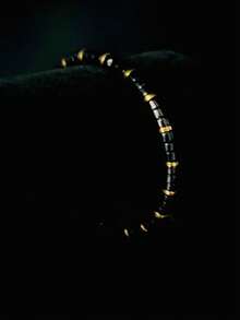 YAUKIA Pulsera de Protección de Turmalina Negra Vintage Casual, Representa Fuerza y Equilibrio, Joyería de Yoga y Meditación, Regalos para Cumpleaños, Fiesta, Halloween y Uso Diario - Multicolor - Ver 4