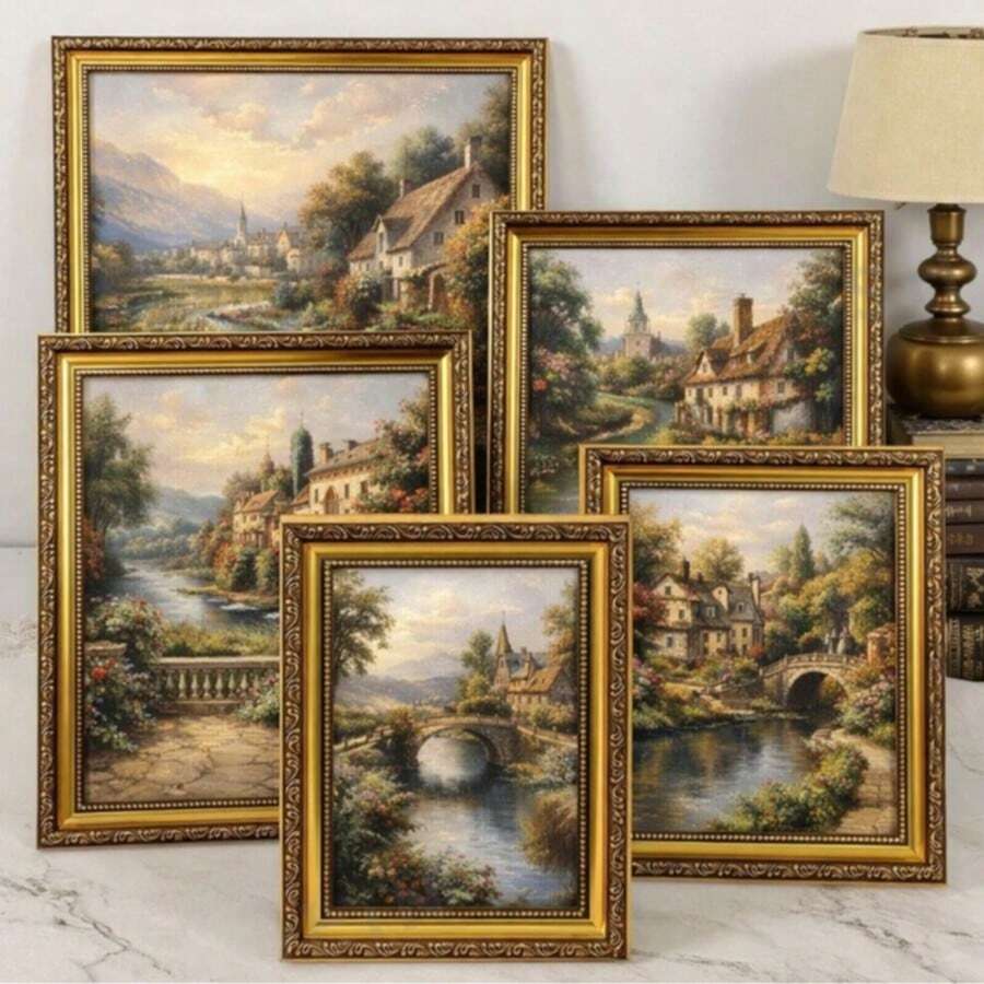 Khung ảnh gỗ phong cách vintage mài mòn, trang trí nhà cổ điển, hoàn hảo cho tường ảnh, phòng khách và phòng ngủ. Bền bỉ và dễ lắp đặt, lựa chọn quà tặng lý tưởng. - A - Xem 1