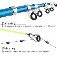 Complete Fishing Rod Set, Includes Telescopic Fishing Rod, Spinning Reel, Bait, Fishing Hooks, Travel Fishing Rod Set (Random Color) - Combination - View 5