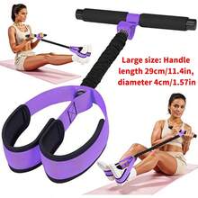 Upgraded Resistance Band With Handles, Handles Available In 29cm/11.4in And 23cm/9.05in, Soft Foam Fabric Foot Pedal, Seated Exercise Equipment For Abdomen, Waist, Arms, Core/Abs And Legs - Multicolor - View 16