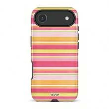 VESPOP Funda de teléfono con rayas de contraste, estilo retro Ins, cobertura completa, funda protectora a prueba de golpes - Para IPhone 18/17/16/15/14/13/12/11 Pro Max/Pro Plus/12 Mini/13 Mini, compatible con Galaxy S26 S25 S24 S23 S22 S21 Plus Ultra, compatible con Pixel 8 9 10 PRO - Color mixto 1 - Ver 5