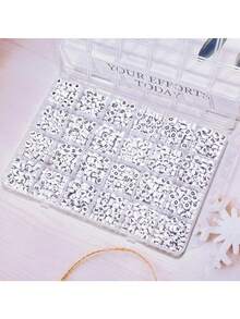 100/500/1000/1200pcs Acrylic Letter Beads Set - DIY Jewelry Making For Friendship Bracelets - 26 Styles, Colorful, Versatile, Easy To Use - Multicolor - View 6