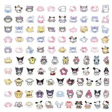 SANRIO 100張可愛卡通像素風 Kuromi 混款貼紙，適用於頭盔、自行車、手帳、筆袋及其他裝飾 - 100件 - 查看 11