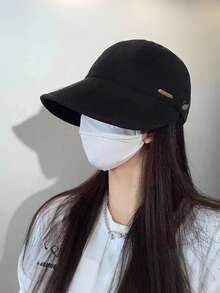 1Pc Sun Hat Women Baseball Cap Wide Brim Cycling Cap Bucket Hat Fashion Accessory For Outdoor&Daily Casual Wear(Random Adjustable Buckle Direction) - Multicolor - View 4