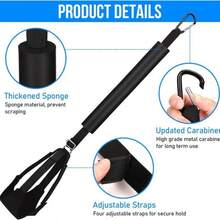 Black Volleyball Jump Trainer, Adjustable Hanging Height Assist Device, Rotating Waist Belt, Pitching & Spiking Training Strap - A - View 7