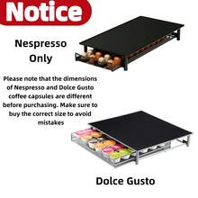1 pieza Soporte para monitor de malla de alambre metálico con caja de almacenamiento extraíble, caja de almacenamiento multifuncional de escritorio para cápsulas de café, teclado & papelería, caja organizadora de suministros de oficina, hogar, escritorio de estudio & contenedor de almacenamiento para mesa de computadora - Caja organizadora de café - Ver 3