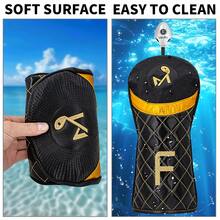 1pc Golf Club Cover,Fashionable Golf Head Cover, Golf Fairway Wood Head Cover - Golf Headcovers For Woods, Suitable For The Most Brands - Multicolor - View 4