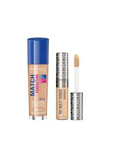 Rimmel [حزمة] كريم أساس Match Perfection بلون الرمل 300 محايد 30 مل + خافي عيوب مرطب متعدد المهام 030 فاتح 10 مل - 300 رمل محايد + 030 فاتح - مشاهدة 1