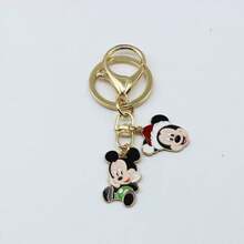 2 móc khóa Disney hoạt hình Mickey Minnie Donald Daisy bằng hợp kim sơn dầu, phụ kiện treo túi dễ thương, quà tặng tinh xảo - Nhiều kiểu dáng - Xem 11