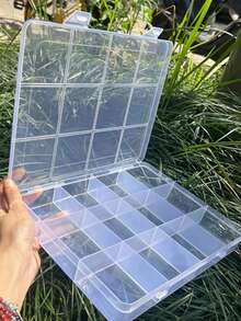 帶卡槽的儲物盒，大容量玻璃珠 DIY 配件透明珠寶收納盒，適用於珠寶整理，適合情人節與女性禮物 - 彩色 - 查看 2