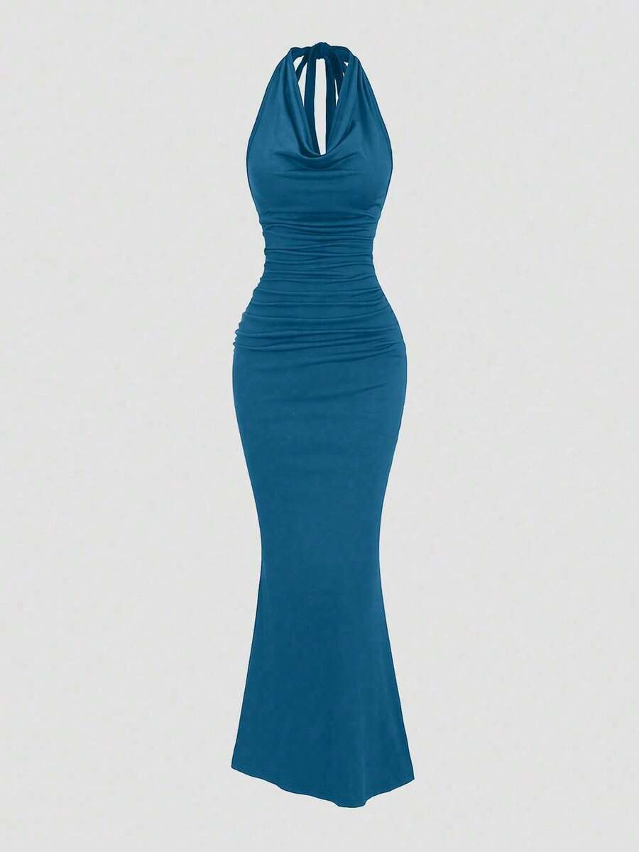 Women Long Dresses - 藍色 - 查看 1