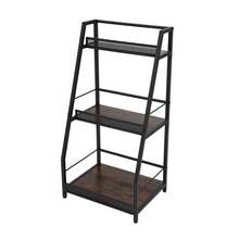 3-Tier Trapez Corner Liquor Bottle Rack With Protective Rail, Freestanding Red Wine Shelf, Space-Saving Corner Organizer For Home Bar, Living Room, And Wine Cabinet - 黑色 - 查看 1