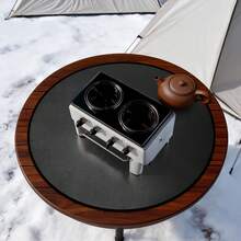 Black Fire Pit Mat Round Under Grill Mat Round Firpit Mat - 1PCS - View 1