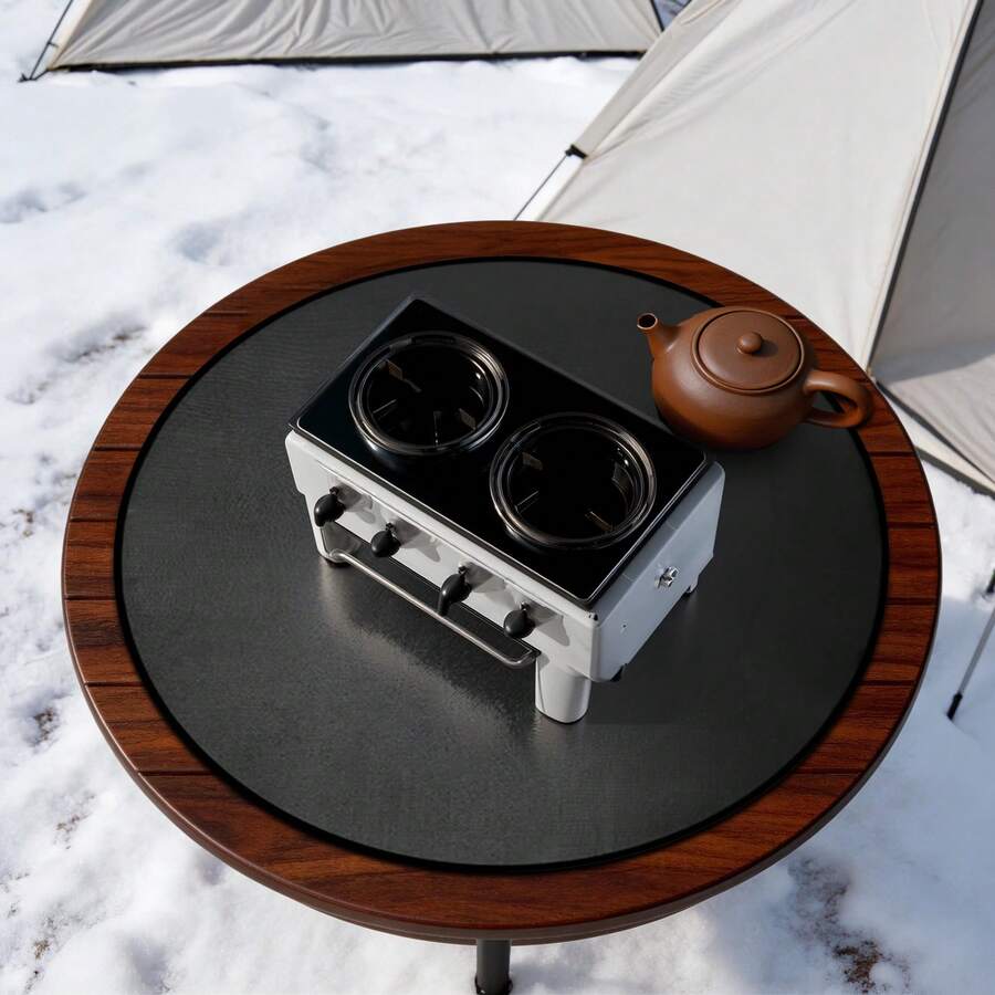 Black Fire Pit Mat Round Under Grill Mat Round Firpit Mat - 1PCS - View 1