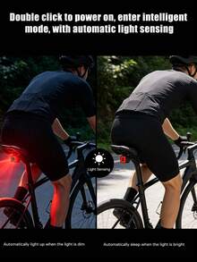 X-TIGER Smart Bicycle Tail Light With Brake Sensor, Ultra-Bright LED Tail Light, USB Type-C Charging, IP66 Waterproof, Cycling Safety Tail Light Accessory - Multicolor - View 8