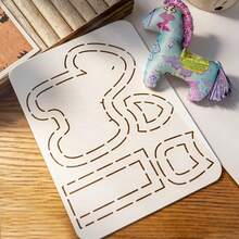 1件裝小馬吊飾拼布模板，馬形刺繡縫製模板，耐用長效拼布工具，PET材質精準輪廓切割工具，DIY馬匹圖案縫製初學者適用，手工對位與描圖切割工具 - 經典的 - 查看 4