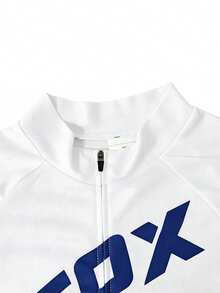 DONUTFOX Jersey Sepeda Lengan Panjang Unisex Baru dengan Warna Gradien, Cocok untuk Bersepeda Gunung dan Bersepeda Jalan Raya, Dilengkapi Tiga Saku Belakang dan Desain Leher dengan Resleting, Sempurna untuk Bersepeda dan Aktivitas Luar Ruangan, Cocok untuk Dipakai Sepanjang Tahun - Blue and White - View 4