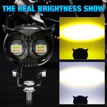 S&D 摩托車 3 吋 LED 霧燈 6000K 3500K 越野駕駛燈 30000 流明 輔助探照燈 工作燈，適用於卡車與汽車 - White and yellow - 查看 5