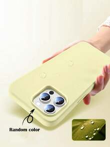 1pc Luxury Liquid Silicone Phone Case, Compatible With Apple 17 Air 16e 11 13 12 14 15 Pro Max, Suitable For IPhone 16 Pro Max, Shockproof Protective Cover, Discount Price, Traffic Support, Good Price Channel, Product Hierarchy - Yellow - View 7