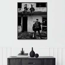 1/PC Punk Undead Poster Black And White, Avant Garde Room Frameless Decoration, Garbage Punk Rock Prints, Rebellious Street Photography Wall Street Art - 1PC - View 4