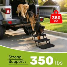Dog Stairs For Car, Dog Steps For Car With Upgraded Load-Bearing Capacity, Foldable Pet Stairs For Large Dogs, Pet Steps - Black-7 Steps - View 5