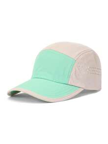 1pc Colorblock Washed Soft Crown Baseball Cap, Silver Rhinestone Trim With Pink Heart Embroidery, Gentle Contrast Color, Back Side Light Pink English Embroidery Accent, Soft Light Color Palette Flattering Skin Tone, Curved Brim To Shape Face, Adjustable Fabric Buckle, Korean Style Girl Daily Outing Fresh Versatile Sun Protection Baseball Cap - Baseball Cap - View 16