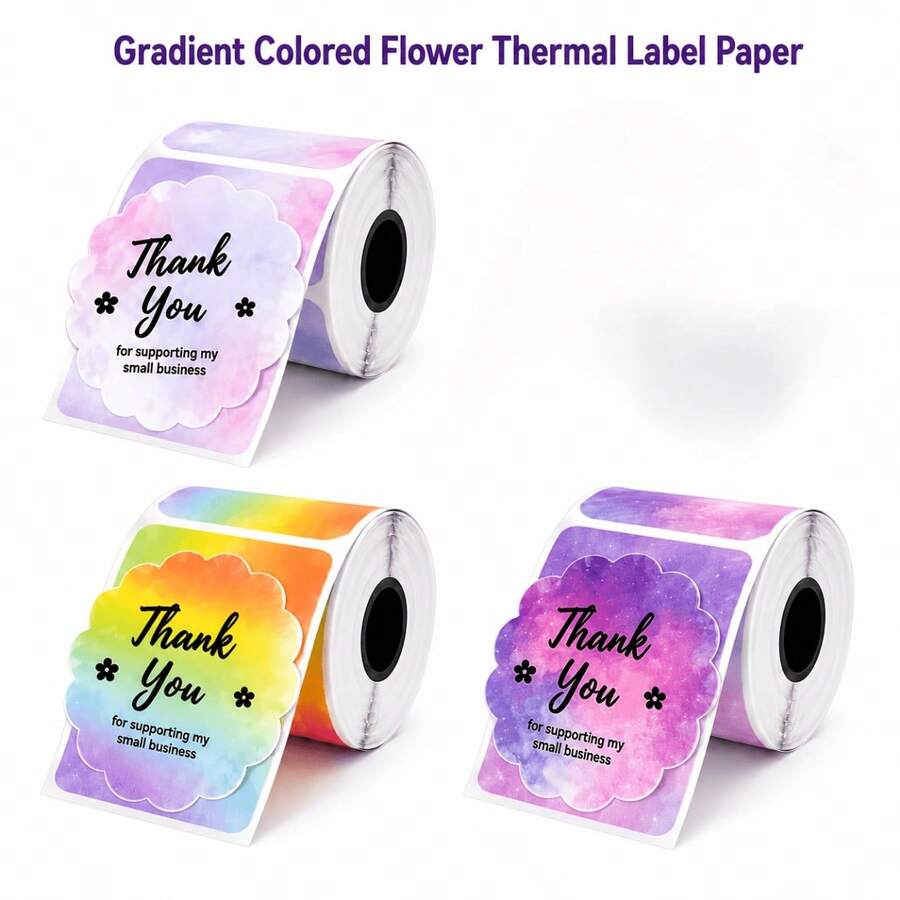 50*50mm Colored Round Thermal Label Paper, 5.0cm*5.0cm, 160 Sheets Per Roll, Compatible With M110/M221/M120/M200 Portable Printers, Suitable For Small Businesses, Home, Office, And Holiday DIY - View 1
