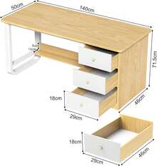 Office Desk - Oak - View 5