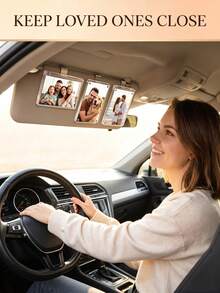 汽車遮陽板相框 2入/1入 汽車夾式照片架 個性化汽車相框 壓克力汽車照片夾 遮陽板照片夾 懸掛式裝飾相框 汽車配件 汽車裝飾 辦公室裝飾 桌上裝飾 家居裝飾 - 透明 - 查看 2