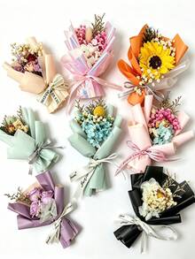 Car Air Vent Aromatherapy Decor Dried Flower Small Flower Air Conditioning Vent Fragrance Eternal Flower Dried Flower Ornament - A - View 13