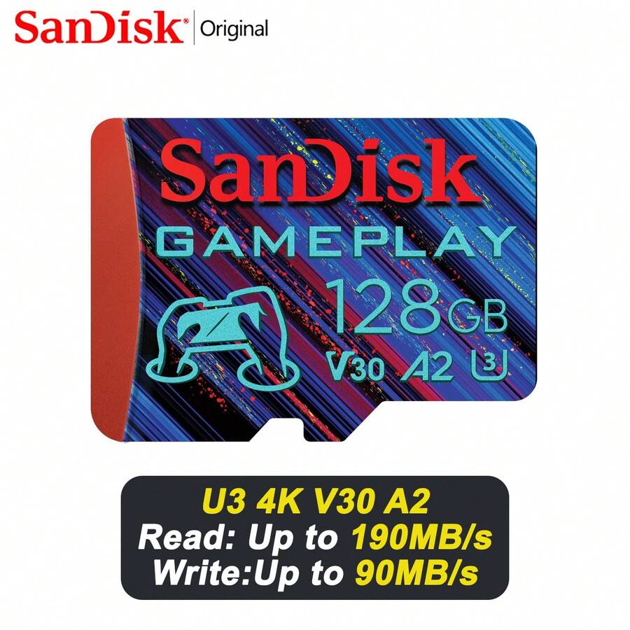 SanDisk GamePlay Micro SD Card, U3 4K V30 A2 Gaming Console Dedicated Storage Card - View 1