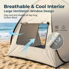 Instant Pop Up Camping Tent For 2-3 Person, Oxford Fabric Waterproof PU Coating, UV Protection Quick Setup Automatic Opening, Lightweight Foldable With Carry Bag, Breathable Mesh Windows Windproof, Suitable For Family Outdoor Travel Hiking Beach - Pop-up Tent - View 6
