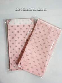 Gift For Her/Him 25 Small Gift Bags, 6*3.15 Inches Pink Design, Heart/Bow Pattern, No Stickers, Perfect For Jewelry And Wallet - One Size Fits All - View 6