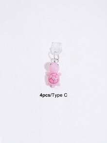 1pc Mini Turtle Design Dust Plug, DIY Hanging Pendant Charm Compatible With Iphone Charging Port, Type-C Charging Port Dust Stopper - Multicolor - View 15
