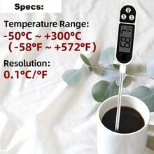 Termometer Dapur Multifungsi - Pembacaan Instan 1 Detik, Pengukur Suhu Air/Minyak, Probe Baja Tahan Karat | Desain Kontak Makanan, Cocok Untuk Memasak, Memanggang, dan Menggoreng - Satu ukuran cocok untuk semua. - View 7