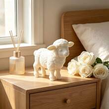 1pc White Collectible Grade PLA Material Lamb Figurine, Suitable For Room Decor, Living Room Decor, Computer Desk Warm Decoration, Perfect Gift For Back To School, Christmas, Halloween, Best Friend, And Kids Who Love Animals And Lambs - Multicolor - View 3