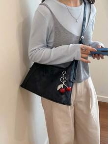 Bolsa Dumpling Niche 2026 Nova Bolsa de Ombro Casual Feminina Grande Capacidade Bolsa Premium de Axila - Preto - Visão 5