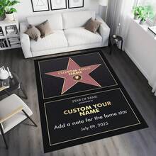 Alfombra Walk Of Fame, Alfombra de Fama, Alfombra Personalizada, Alfombra, Alfombras Personalizadas con Nombre de Estrella de Celebridad, Regalo para Mujer, Alfombra de Estrella, Alfombra de Guardería Alfombras & Tapetes, Alfombras & Tapetes Personalizados - Multicolor - Ver 2