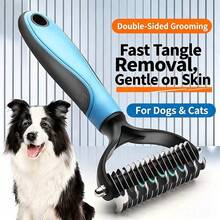 1pc Double-Sided Pet Comb Detangling Grooming Brush For Cats And Dogs, Pet Supplies Cat Dog Comb Tool - View 1