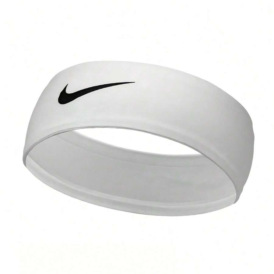 Nike 運動髮帶 封閉式髮帶 快乾吸汗 健身籃球網球 白色 - 非開放 白色 速乾材質 - 查看 1