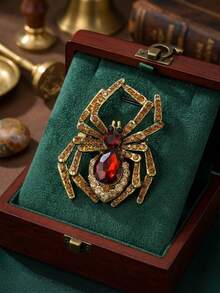 Halloween Rhinestone Spider Brooches - Insect Pins For Women Unisex Casual Party Accessories / Friends Gifts Badges Decoration - Spider - View 18
