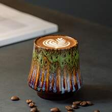 手工窯燒滴釉波浪腰咖啡杯，多色幻彩漸層無把手陶瓷杯，收藏級桌面裝飾禮盒組 - 彩色 - 查看 11