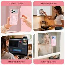 2-In-1 Silicone Suction Cup Phone Back Sticker Stand, Multi-Functional Adhesive Phone Holder, Portable Slouchy Desktop Phone Stand For Watching Movies, Multiple Colors Available - Multicolor - View 10