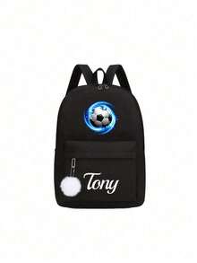 This Backpack With Soccer Pattern Can Be Customized As Your Exclusive Back-To-School Bag. You Can Also Add Personalized Elements Such As Name Or Holiday Greetings. This New Backpack Features A Nylon Zipper. You Can Add Personalized Content Like Letters, Lucky Numbers, Etc. It's Perfect For Dance Classes And Travel. Also An Ideal Choice For Birthday Gifts, Souvenir Bags, Christmas Gifts Or New Year Gifts. - Multicolor - View 37