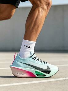Nike Air Zoom Alphafly Next% 3 Men's Running Shoes Carbon Plate Fashionable Versatile Comfortable Low-Top Marathon Racing Shoes Blue-Green - Blue-green - View 1