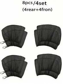 Car Window Sunshade Set, Uv Protection, Privacy Screens For Front And Rear Windows, Suitable For Cars And Suvs, Easy To Install, Breathable Mesh Material, Blocks Harmful Uv Rays, Provides Sun Protection And Privacy - Multicolor - View 12