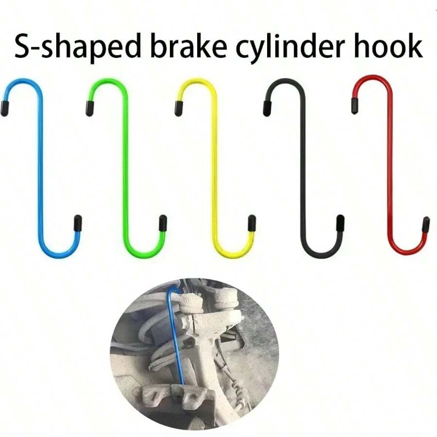 2pcs Hanging Disc Brake Service Brake Caliper Hooks Car Repair Tool S-Shaped Hook - A - View 1