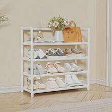 1 pieza Estantería para zapatos simple de 3 a 7 niveles, gabinete a prueba de polvo para la entrada, dormitorio, interior, balcón - Multicolor - Ver 19
